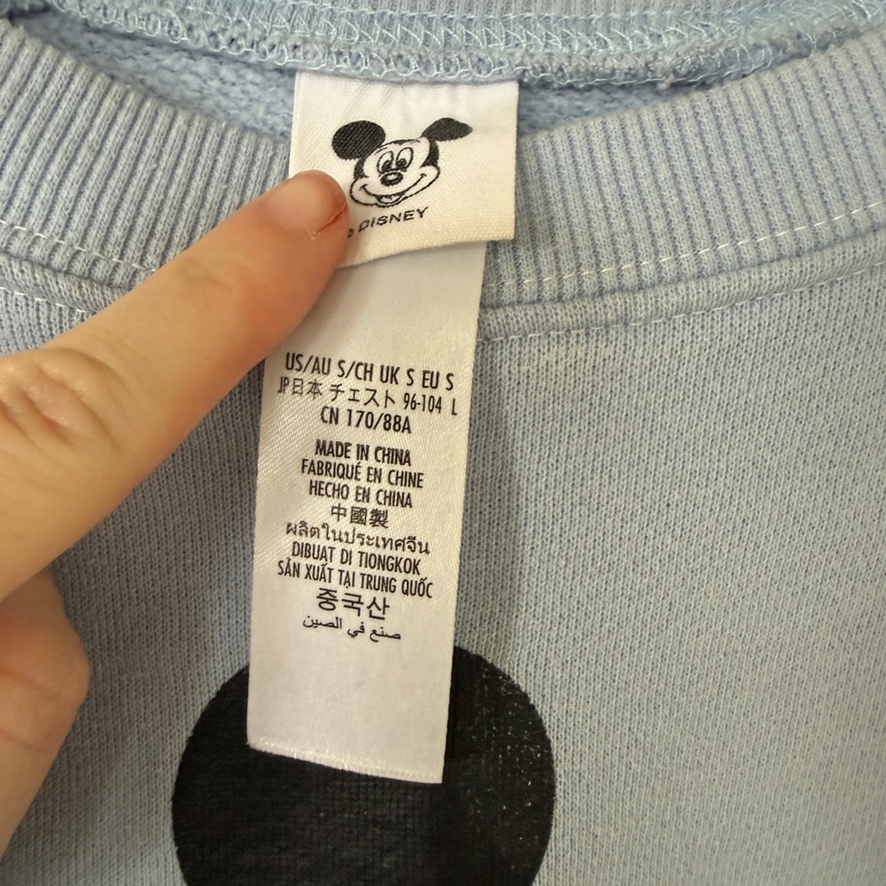 Disney Light Blue Mickey Mouse Sweatshirt - Picture 3 of 4